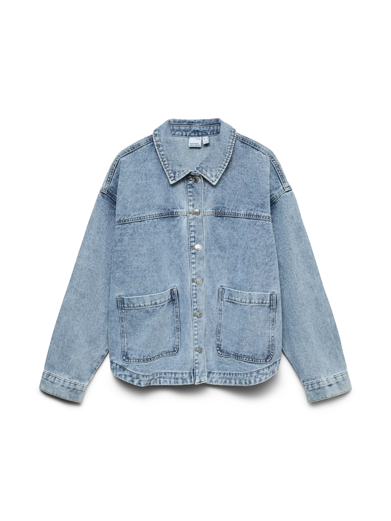 VMJAMIE LS DENIM SHACKET LIGHT BLUE DENIM