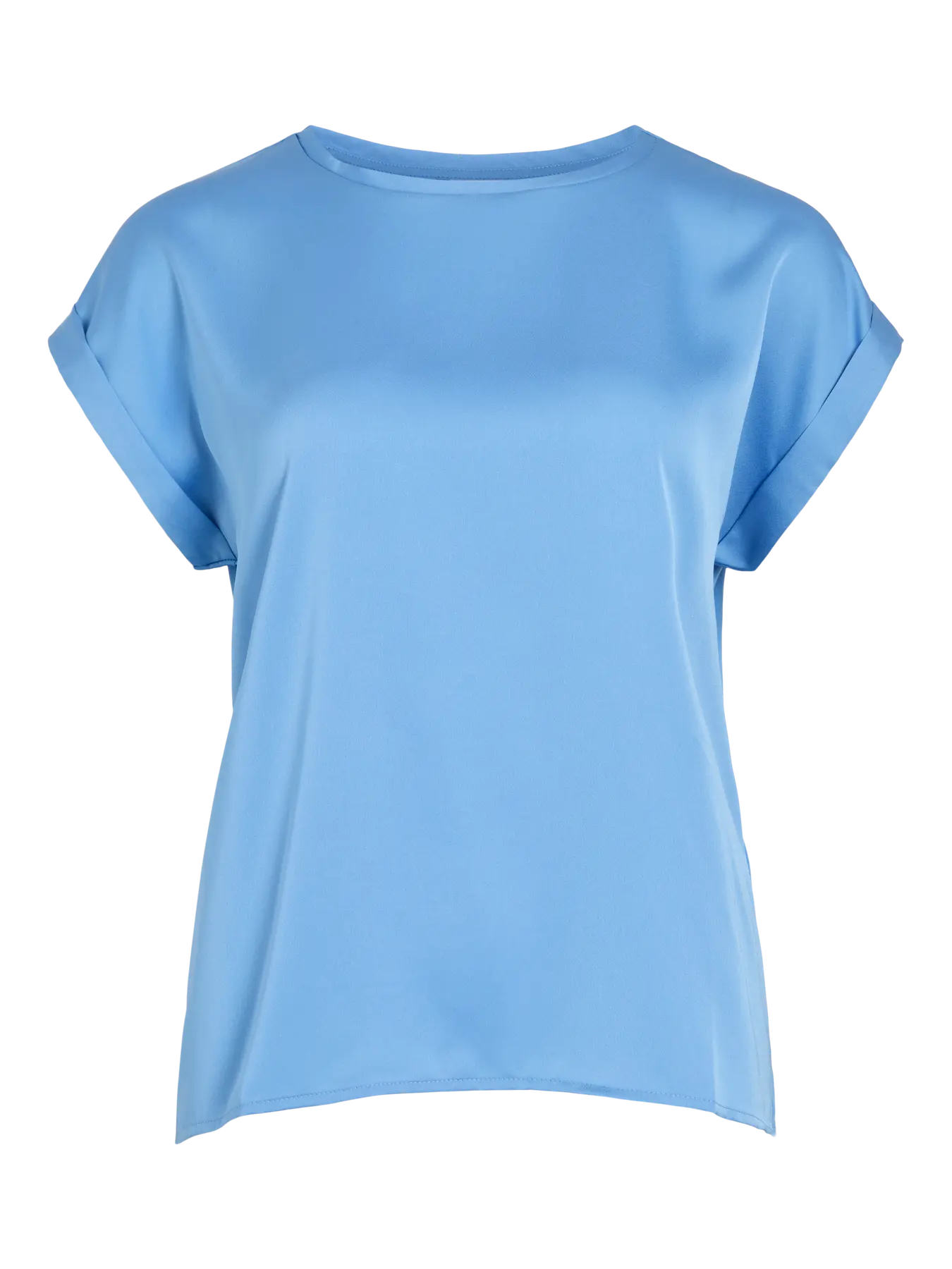 VIELLETTE S/S SATIN TOP LIGHT BLUE
