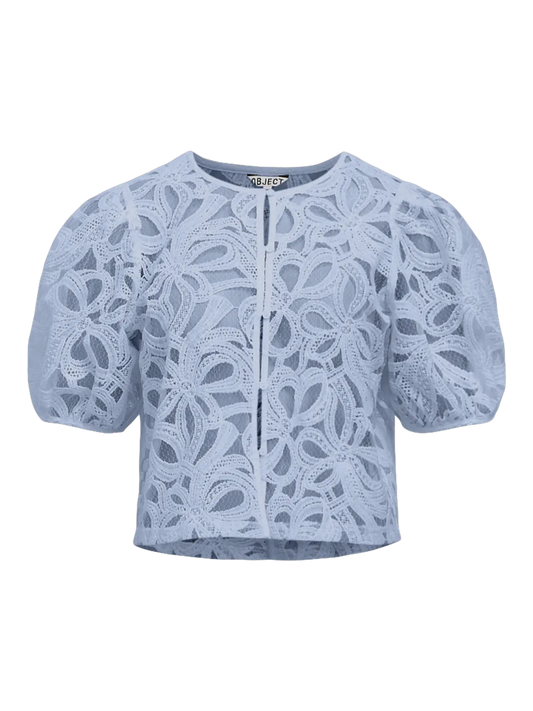 OBJROSE 2/4 RE SHIRT BLUE