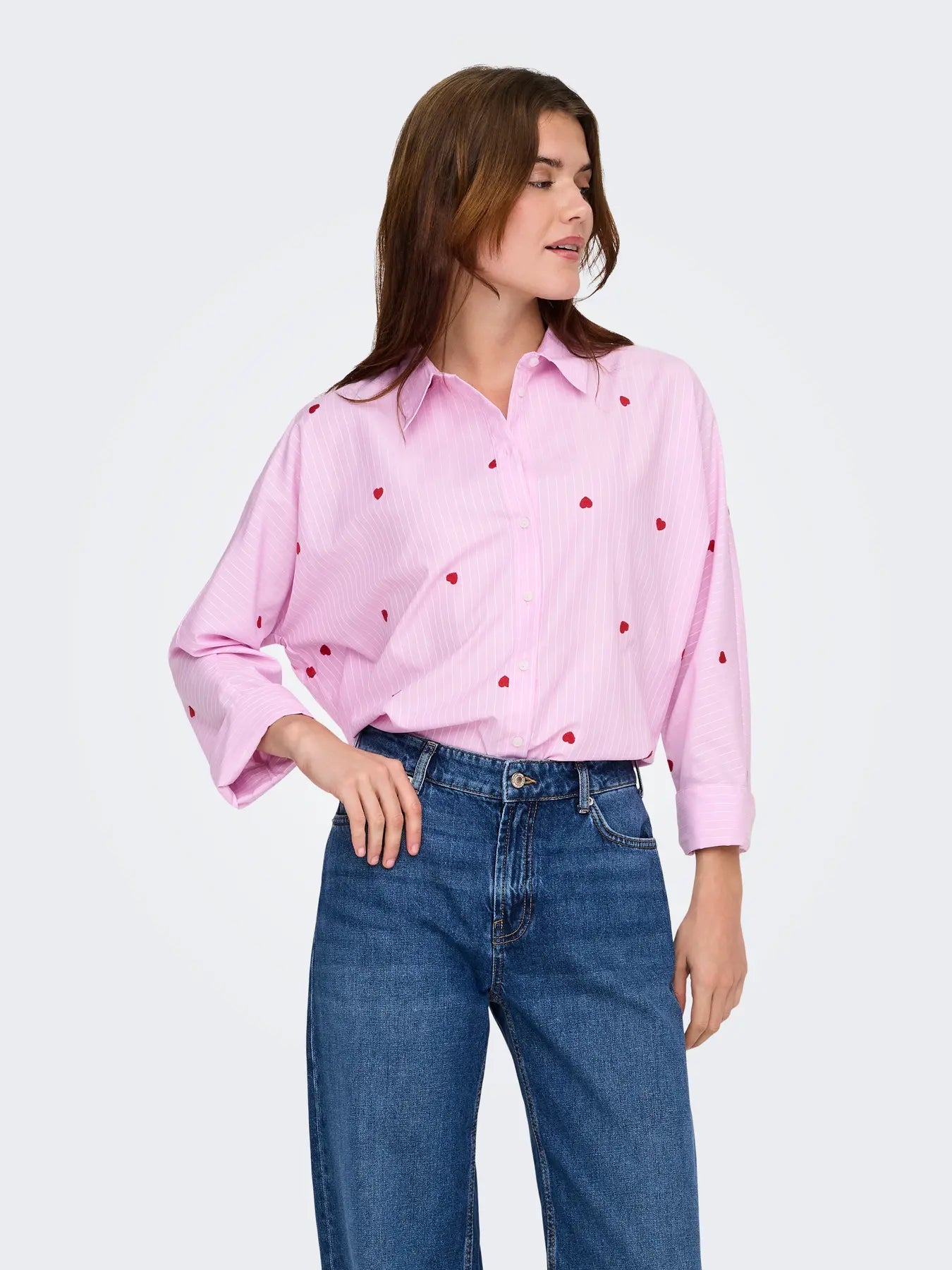 ONLNEW LINA GRACE SHIRT PINK HEART