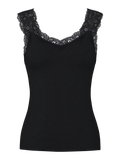 PCBARBERA LACE TOP BLACK