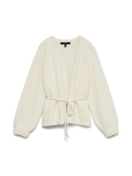 VMBERRY LS O-NECK TIE CARDIGAN BIRCH
