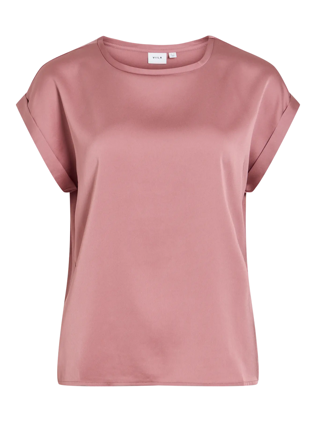 VIELLETTE S/S SATIN TOP NOSTALGIA ROSE