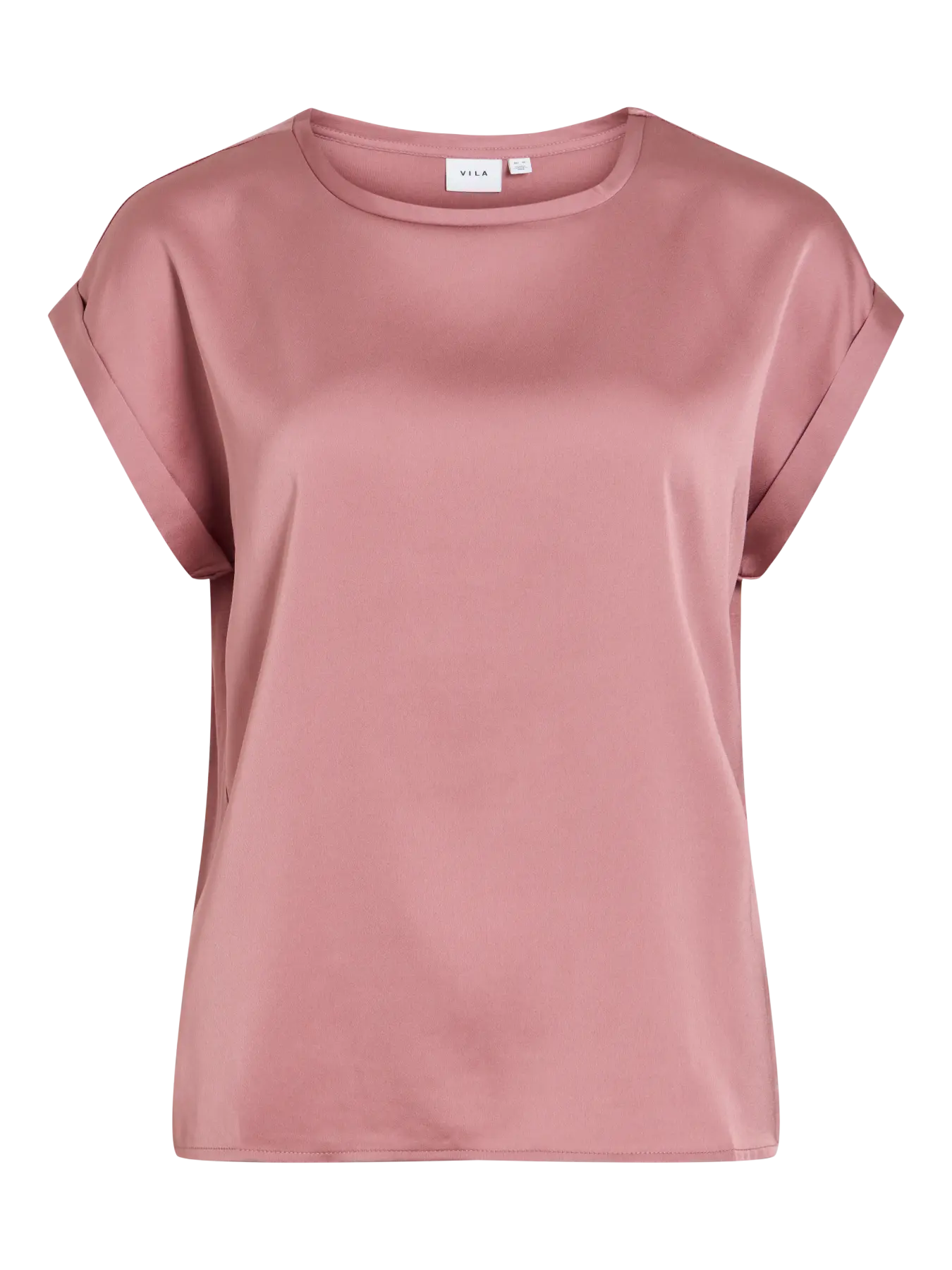 VIELLETTE S/S SATIN TOP NOSTALGIA ROSE