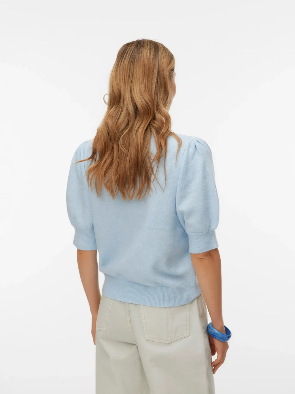 VMDOFFY 2/4 O-NECK PULLOVER  LIGHT BLUE