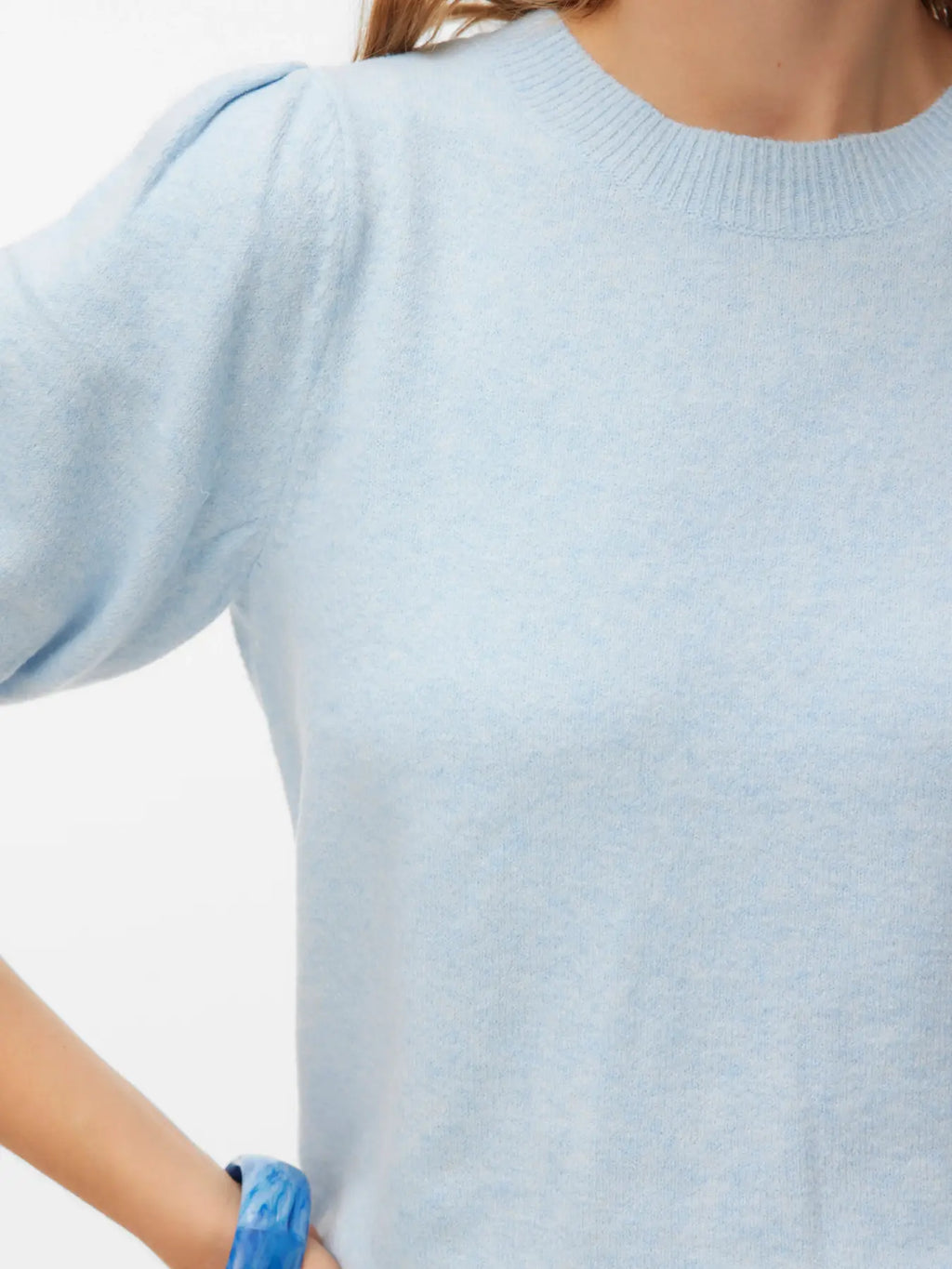 VMDOFFY 2/4 O-NECK PULLOVER  LIGHT BLUE