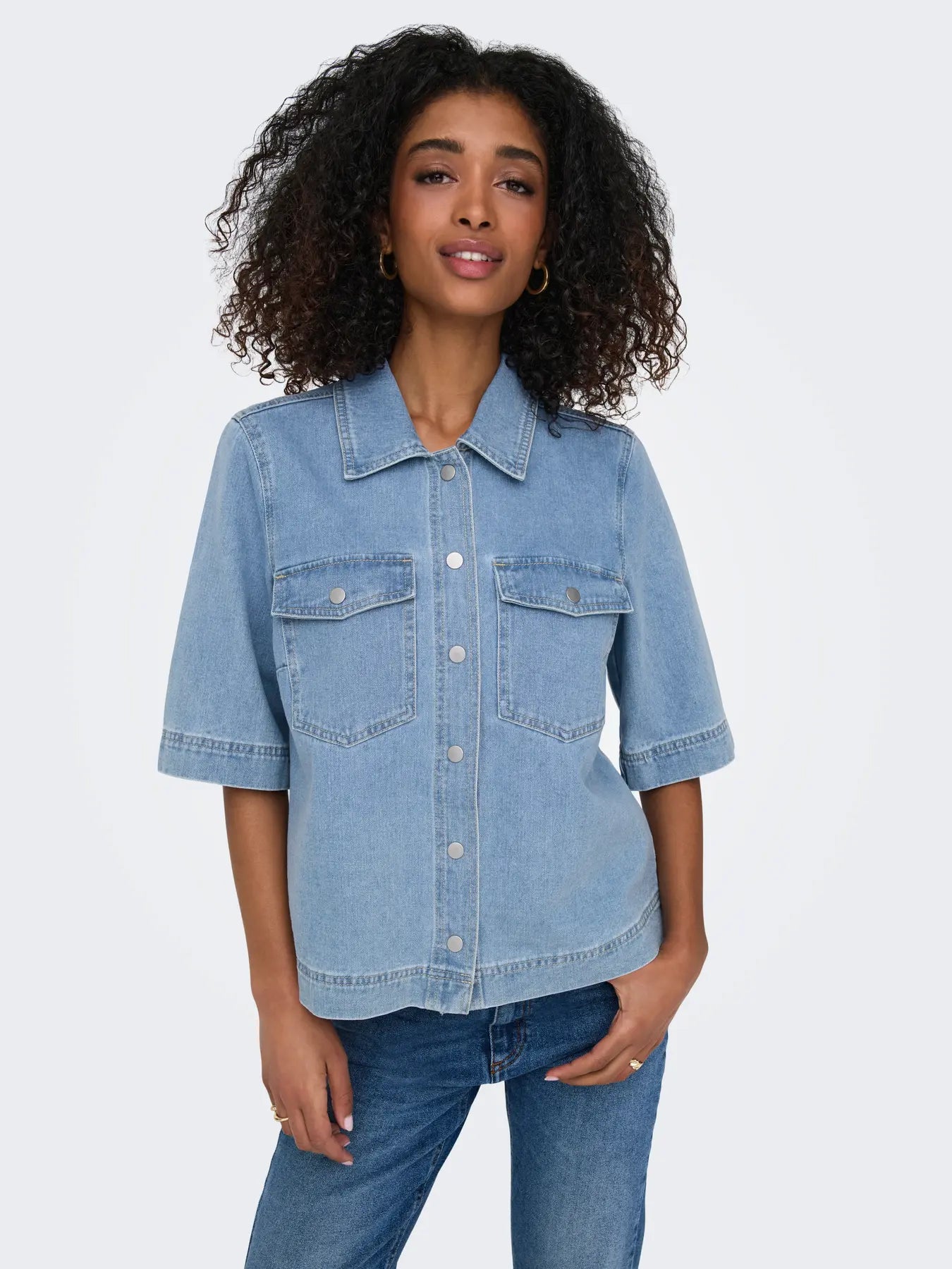 ONLBELLE S/S SHIRT LIGHT BLUE