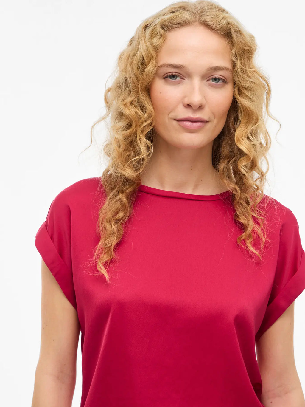 VIELLETTE S/S SATIN TOP JAZZY