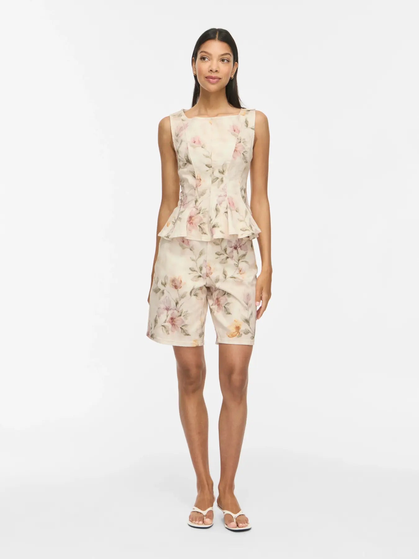 VICHIA S/L PEPLUM TOP
