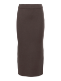OBJREYNARD HW KNIT SKIRT SEAL BROWN