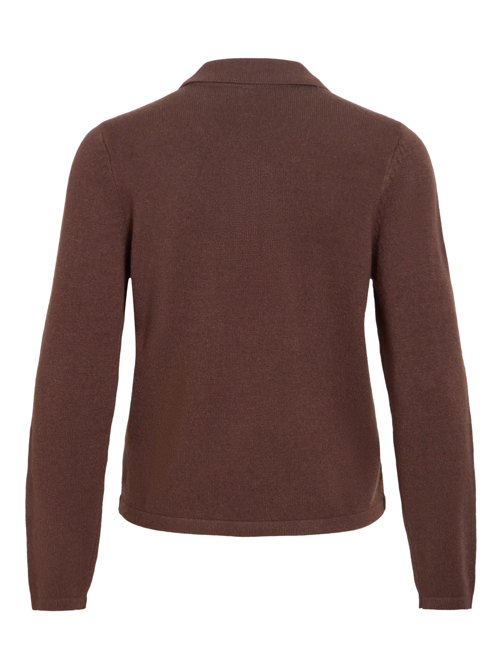 VIRIL L/S POLO PULLOVER KNIT COFFEE BEAN