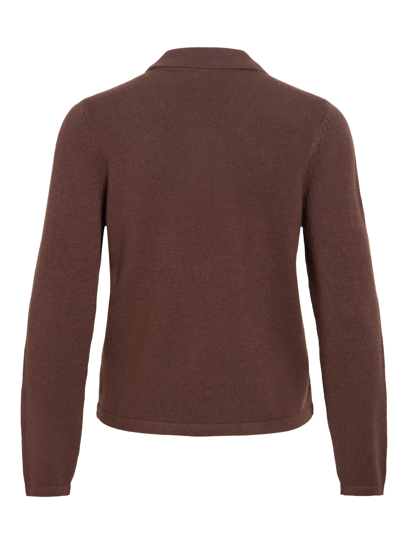 VIRIL L/S POLO PULLOVER KNIT COFFEE BEAN