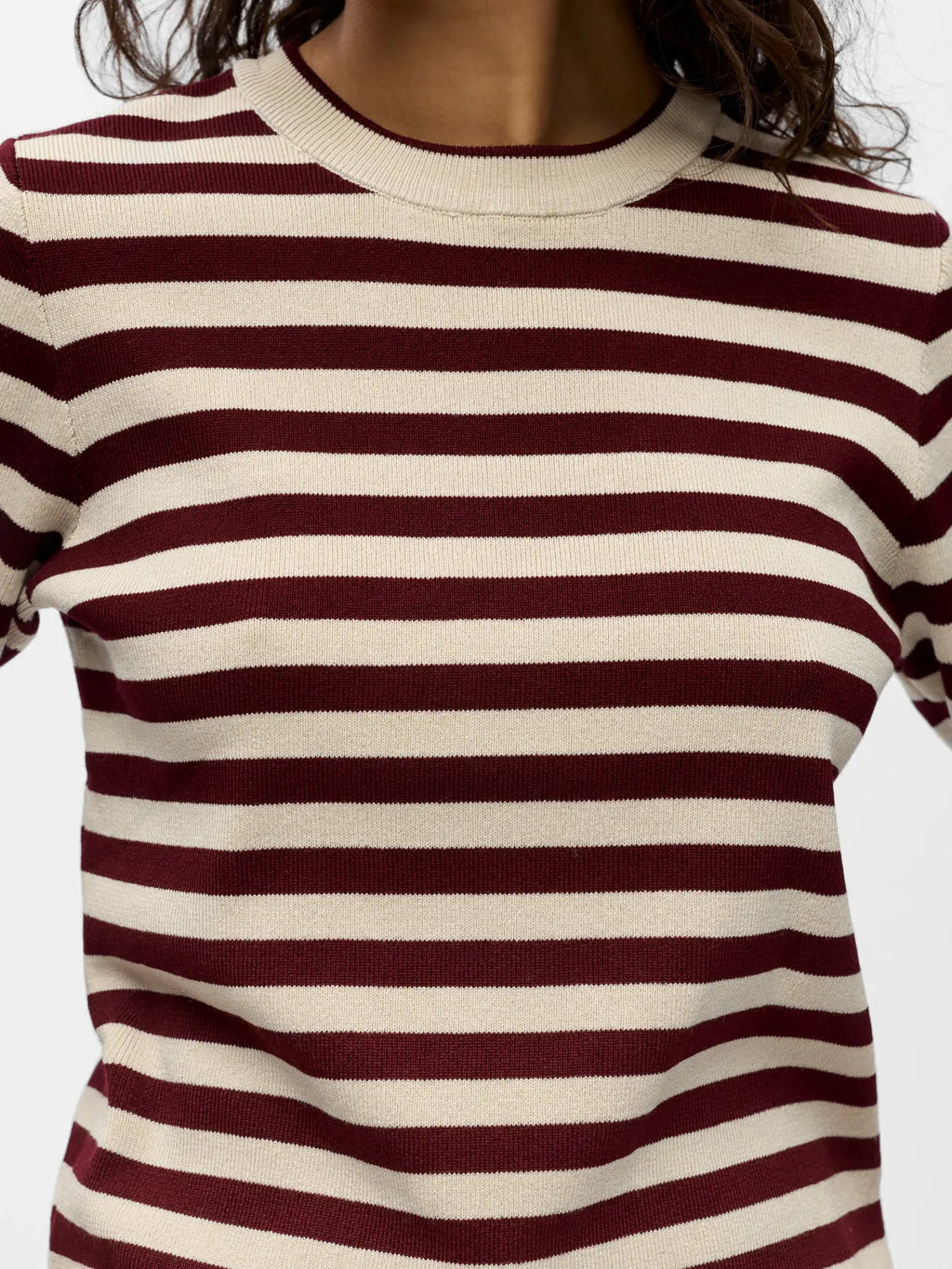 OBJESTER S/S NEW KNIT PULLOVER WINE