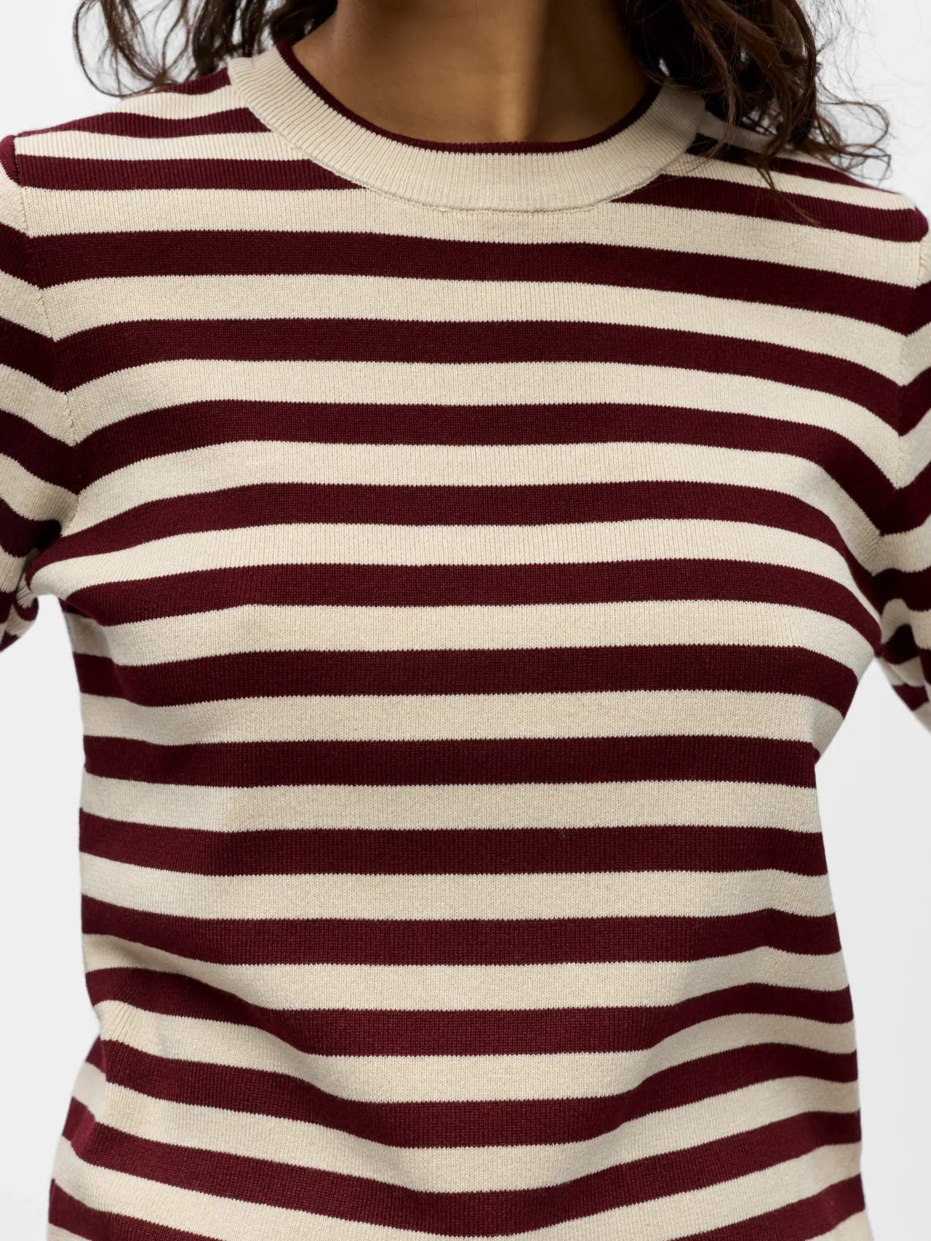 OBJESTER S/S NEW KNIT PULLOVER WINE