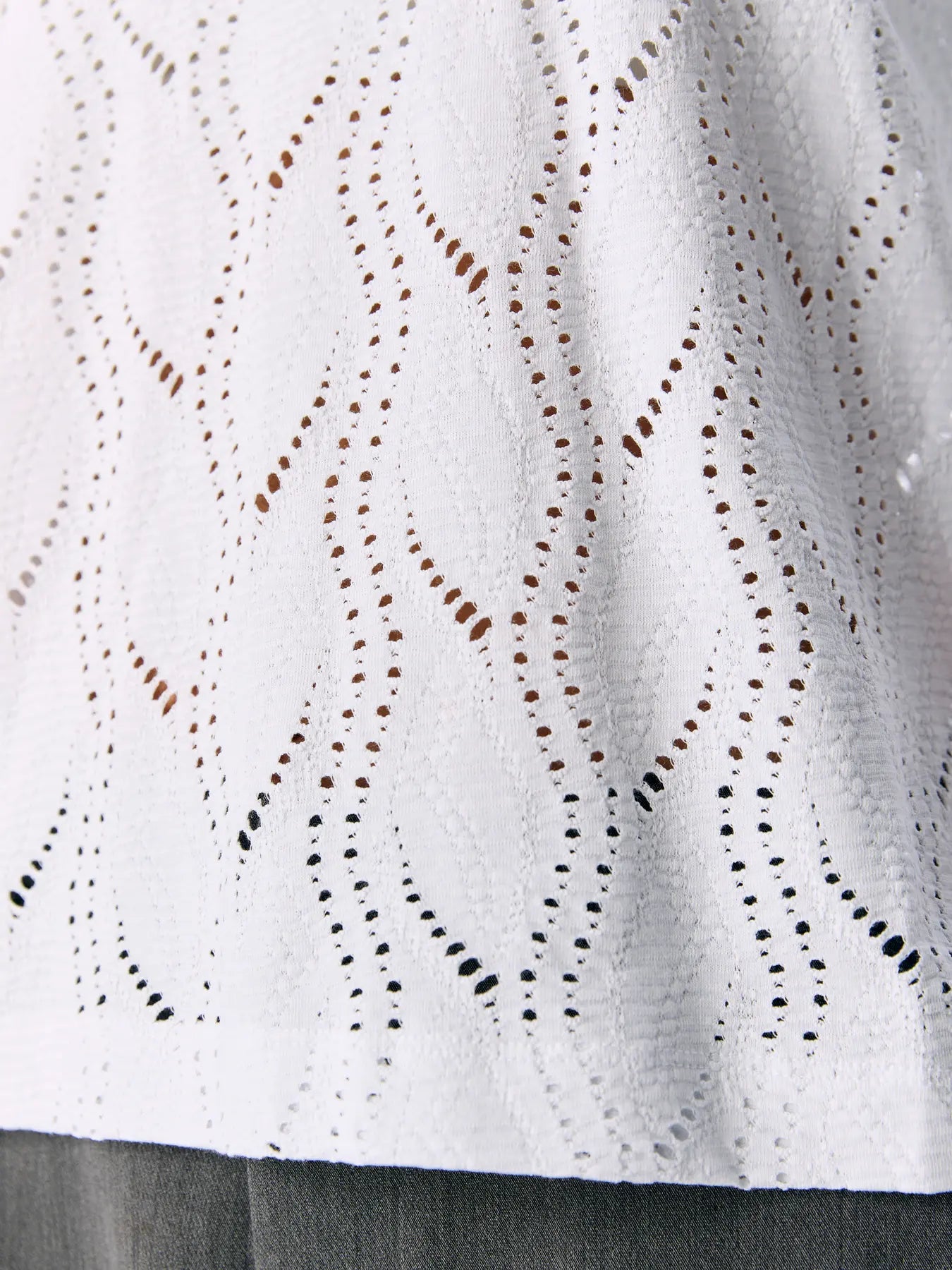 OBJAVA 2/4 LO O-NECK TOP WHITE