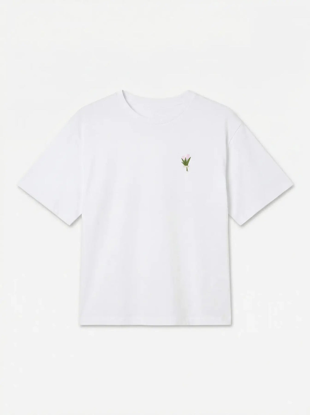 VMPAULINA THEA SS T-SHIRT WHITE TULIPS