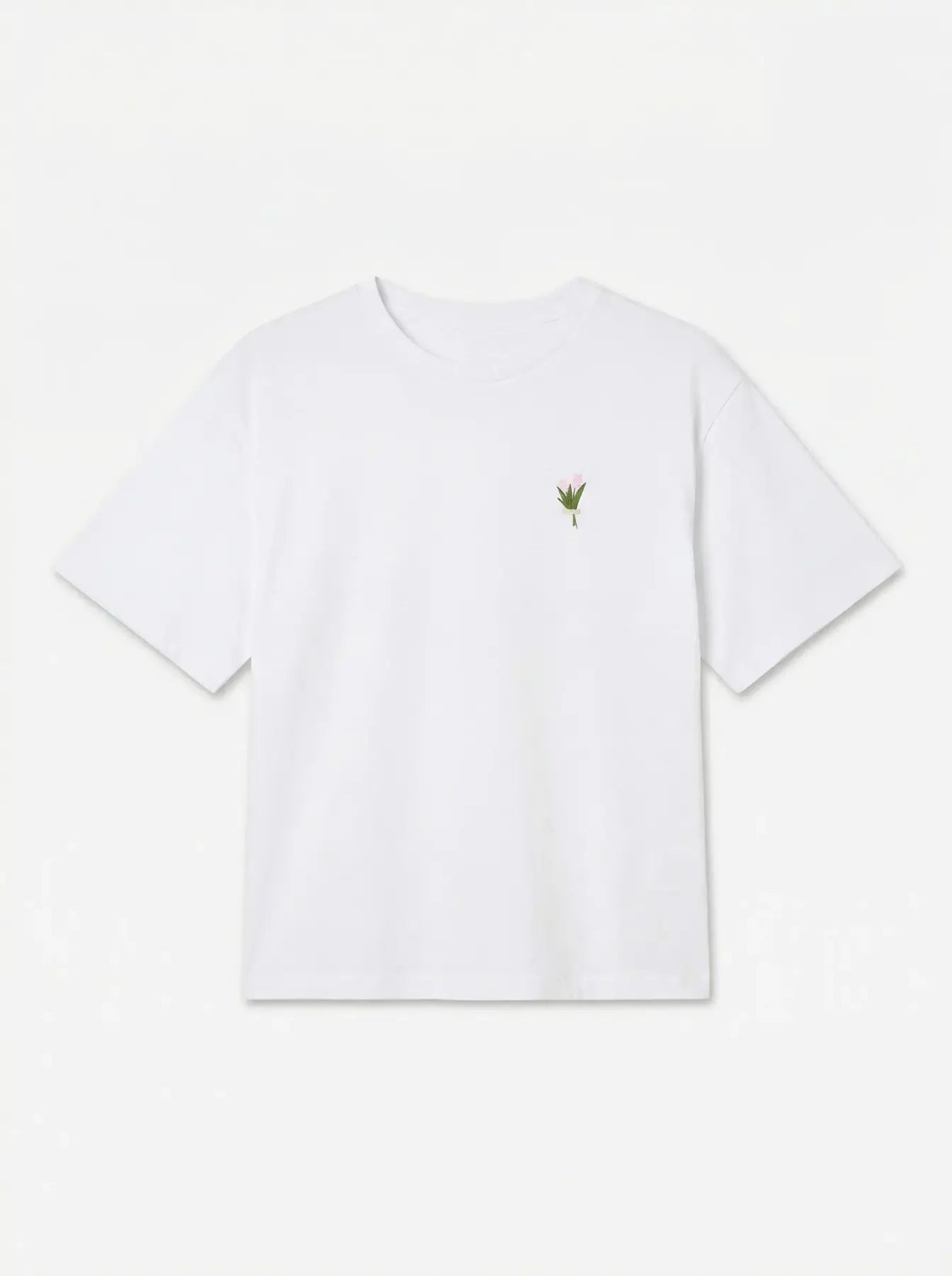 VMPAULINA THEA SS T-SHIRT WHITE TULIPS
