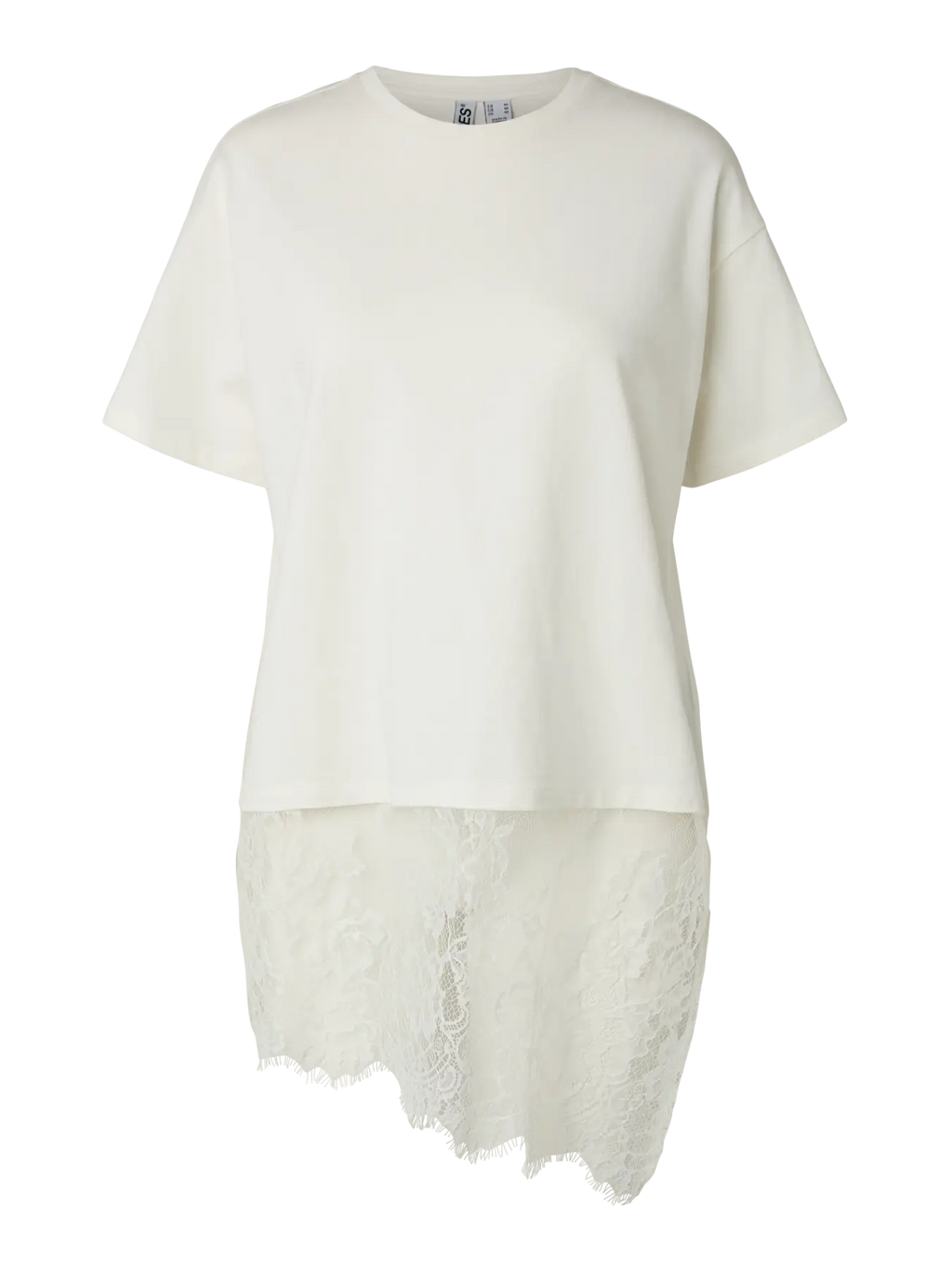 PCMAVE SS LACE T-SHIRT