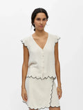 OBJSANNE S/L LO V-NECK TOP