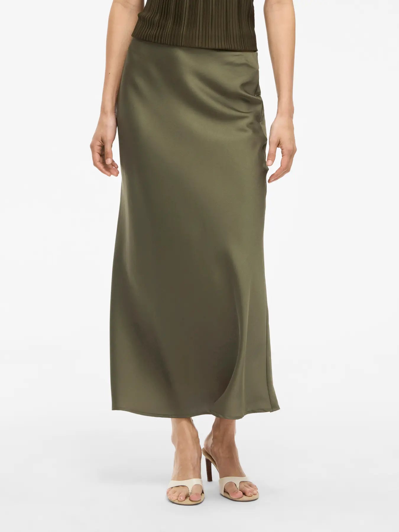 VIELLETTE HW MIDI SKIRT DUSTY OLIVE