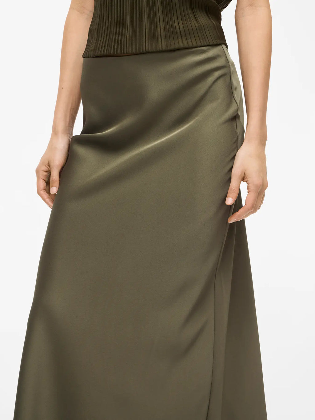 VIELLETTE HW MIDI SKIRT DUSTY OLIVE