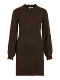 VINIKOLINA O-NECK L/S KNIT DRESS COFFEE BEAN