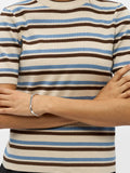 OBJESTER S/S NEW KNIT PULLOVER SANDSHELL BLUE