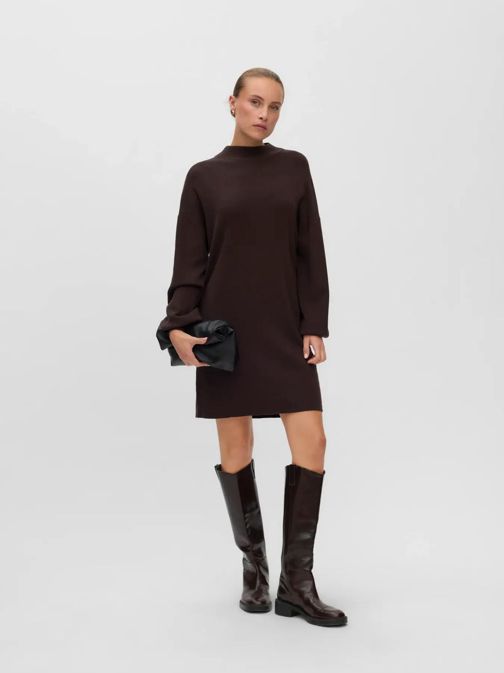 VMNANCY LS FUNNELNECK DRESS
