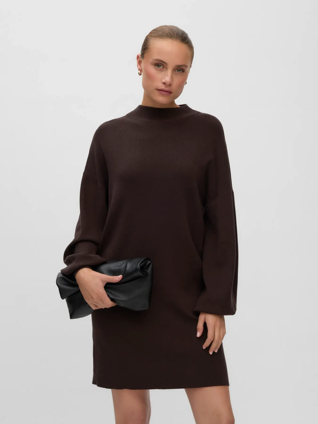 VMNANCY LS FUNNELNECK DRESS