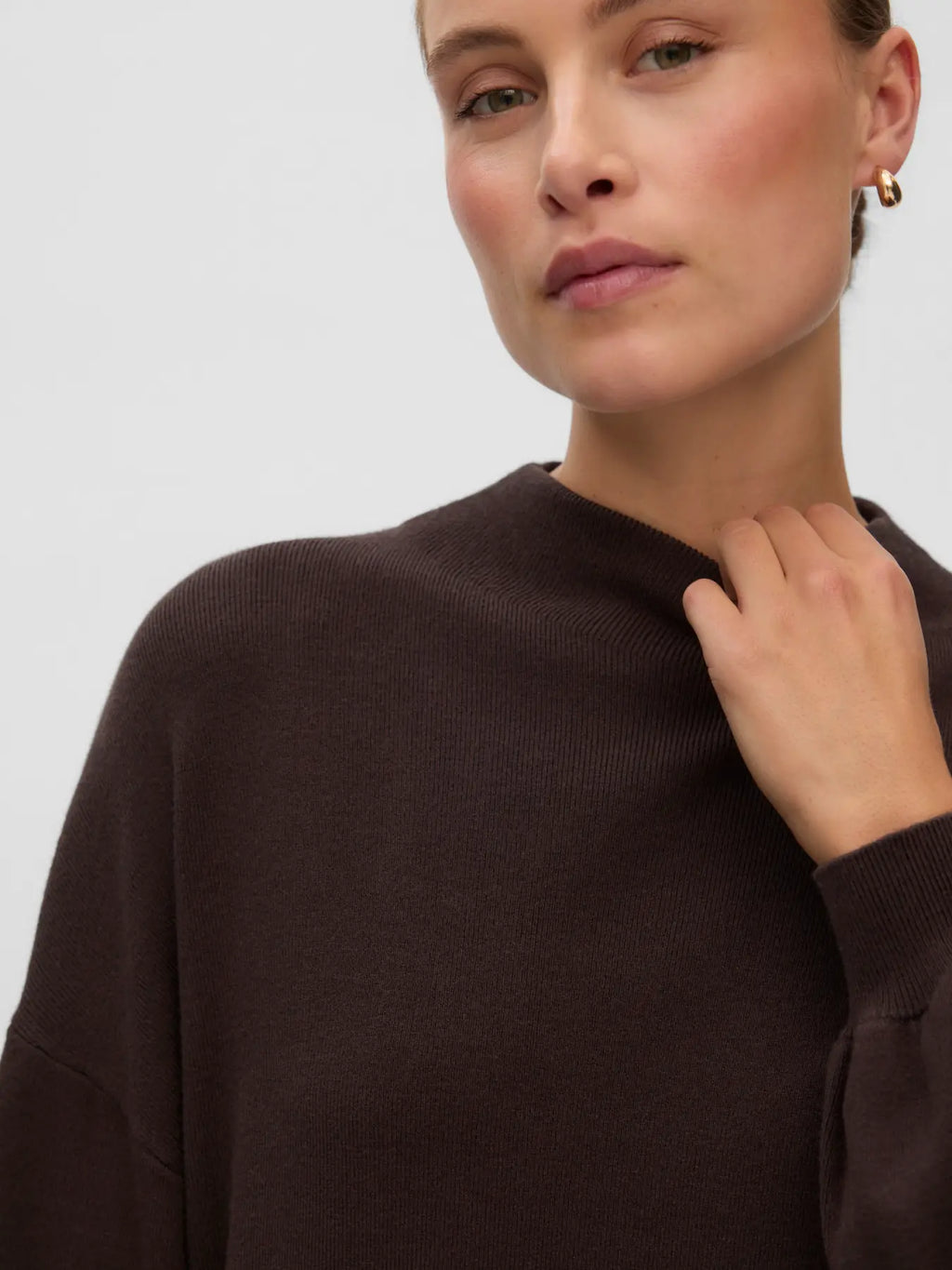 VMNANCY LS FUNNELNECK DRESS