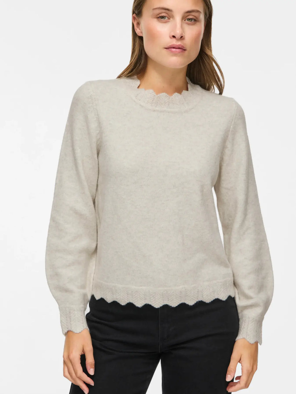 VINIKOLINA O-NECK L/S KNIT TOP
