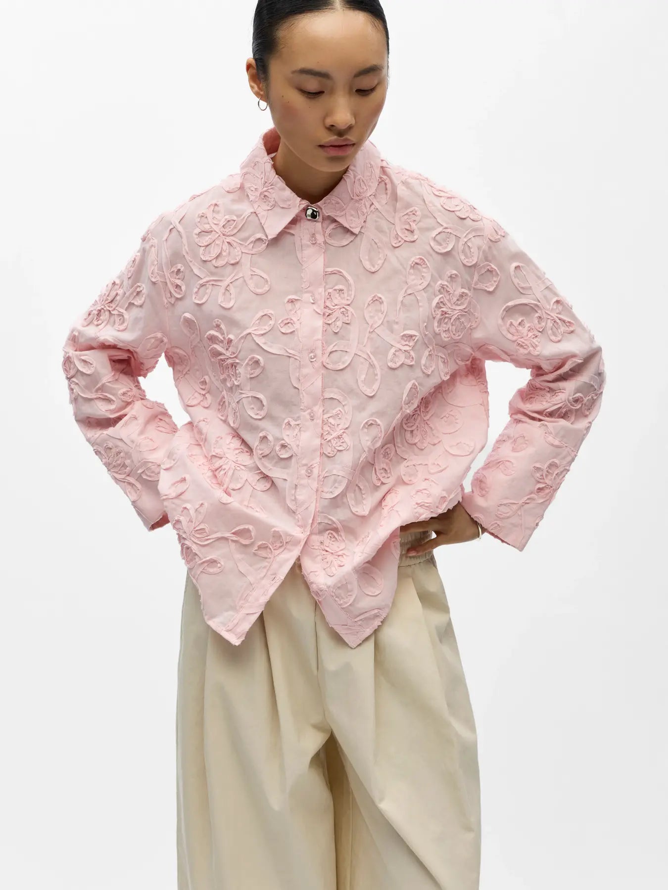 OBJROYA L/S LO SHIRT