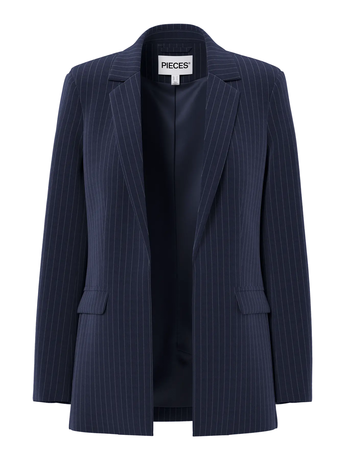 PCBOZZY LS LOOSE STRIPED BLAZER SKY CAPTAIN