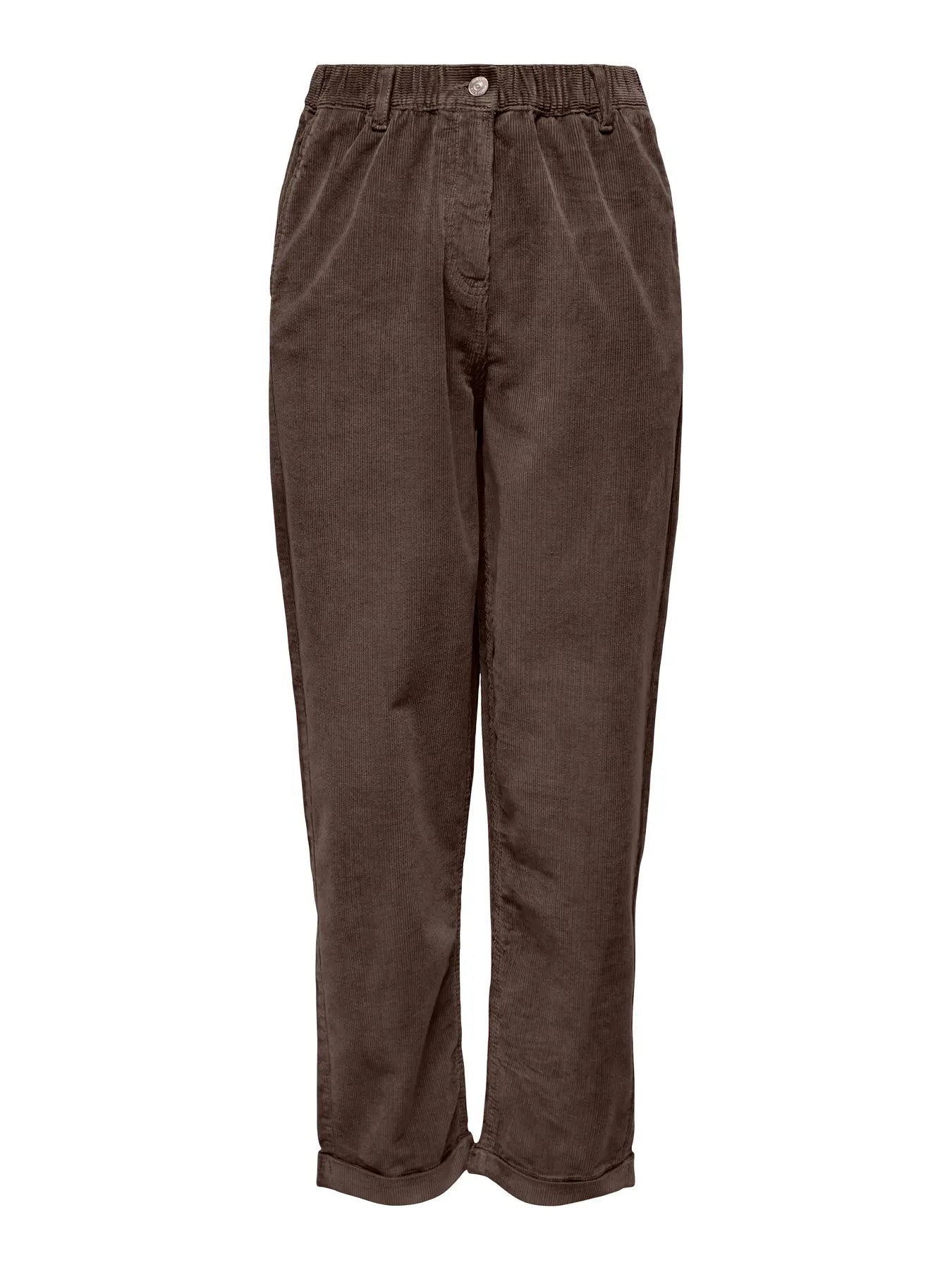ONLFLORA MW CORD CAROT PANT CHOCOLATE BROWN