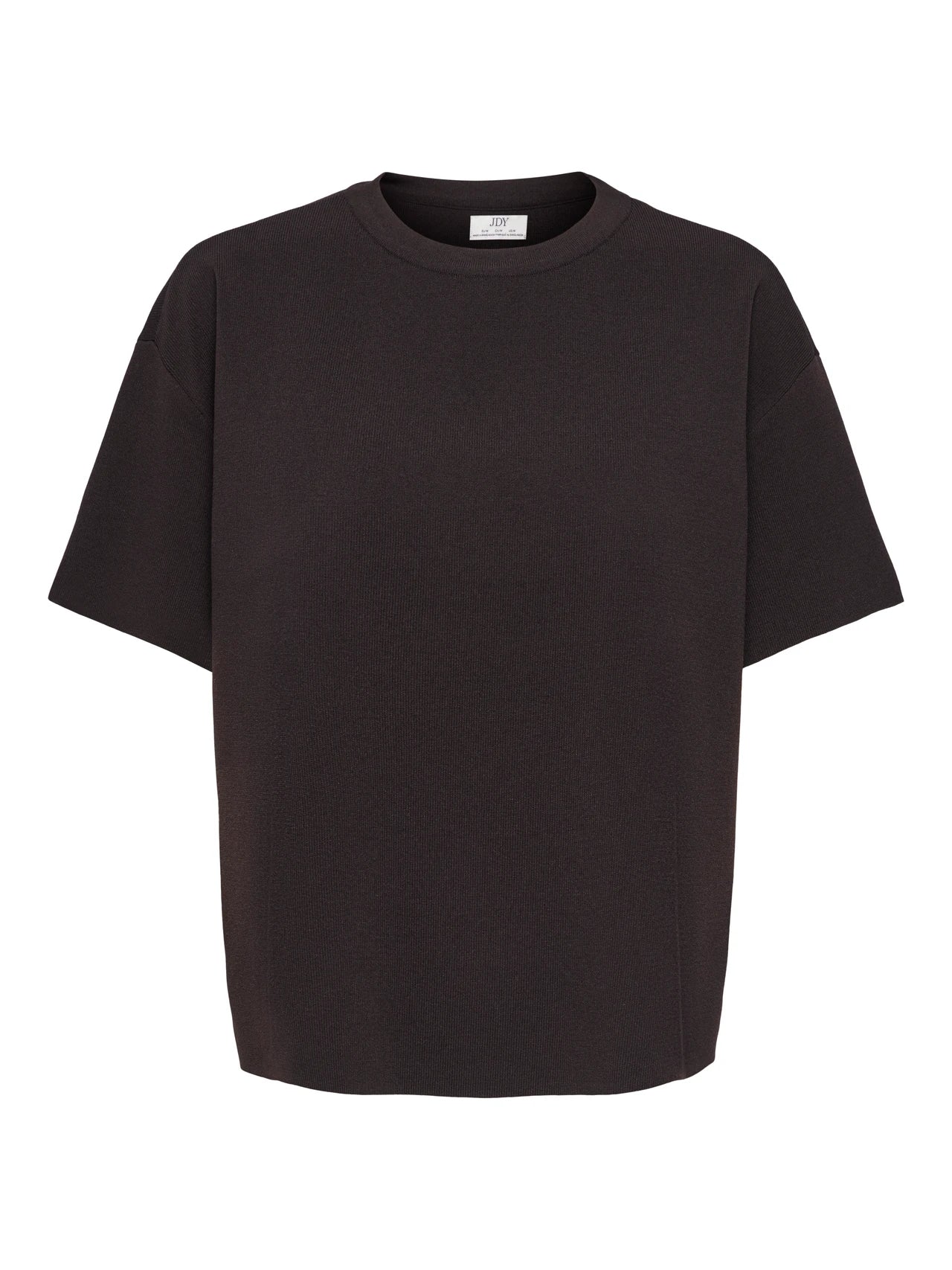 JDYASTRA S/S O-NECK SLIT TOP CHOCOLATE TORTE