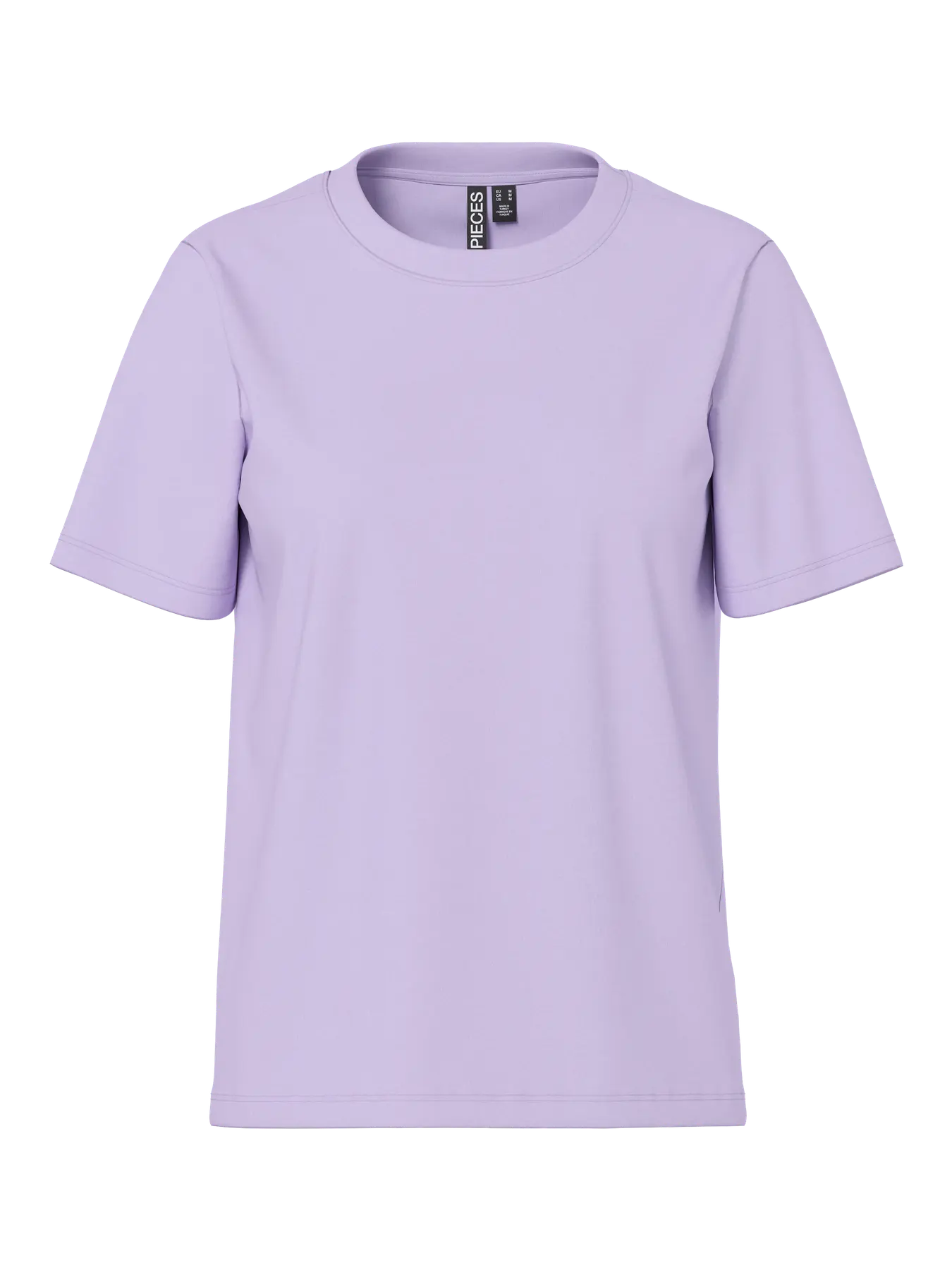 PCRIA SS SOLID TEE PASTEL LILAC