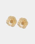 Flower Small Earrings- Soft yellow
