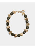 ALBA NECKLACE DARK OLIVE GREEN
