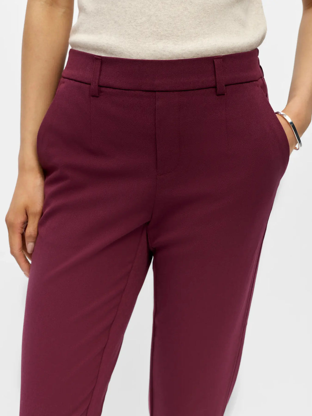 OBJLISA SLIM PANT WINDSOR WINE