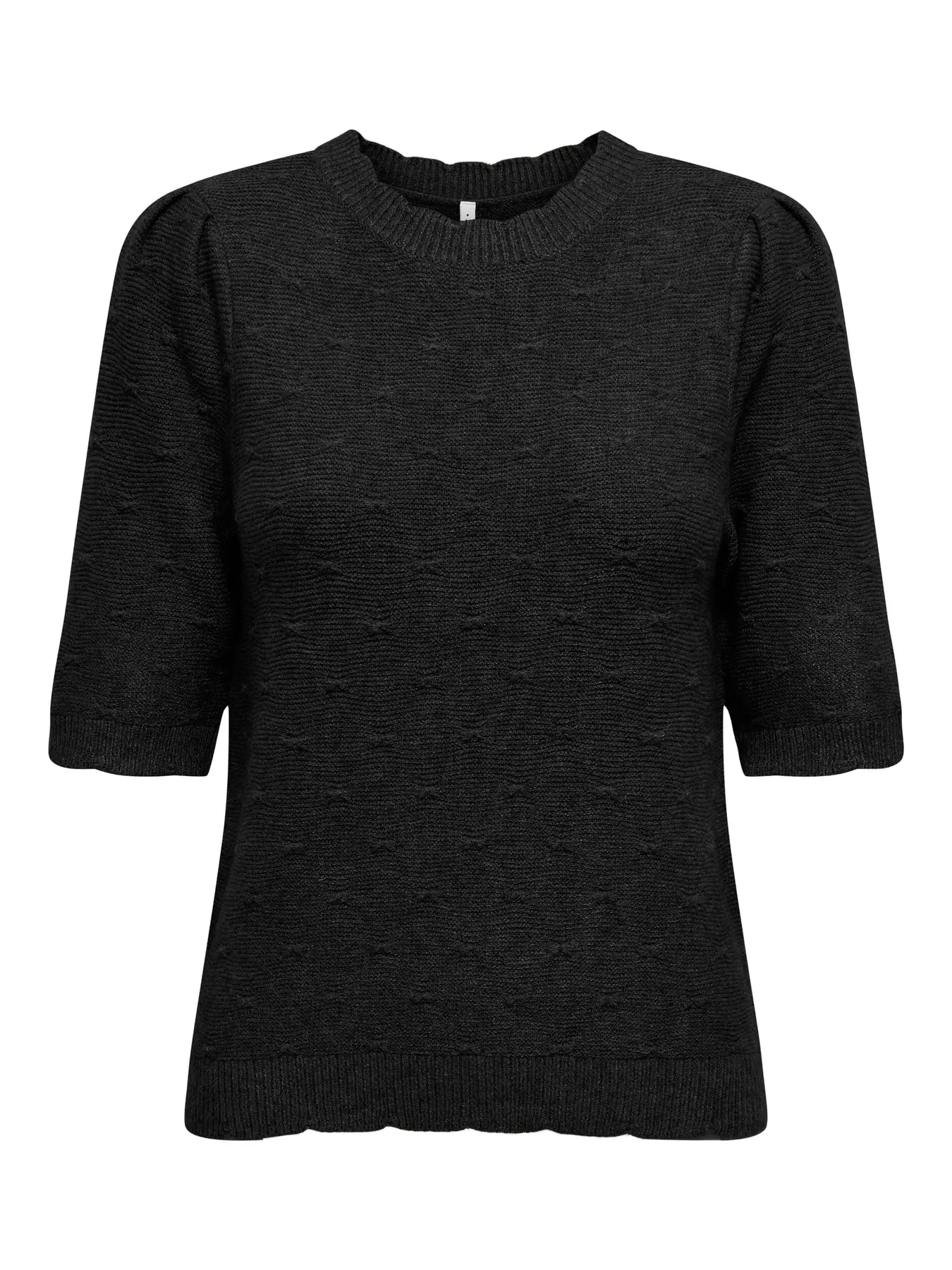ONLKATIA SS STRUCTURE O-NECK BLACK