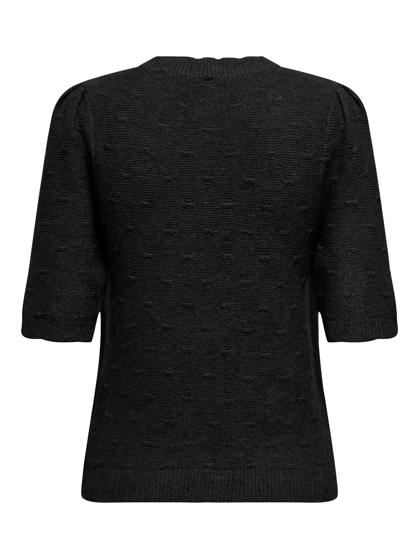 ONLKATIA SS STRUCTURE O-NECK BLACK