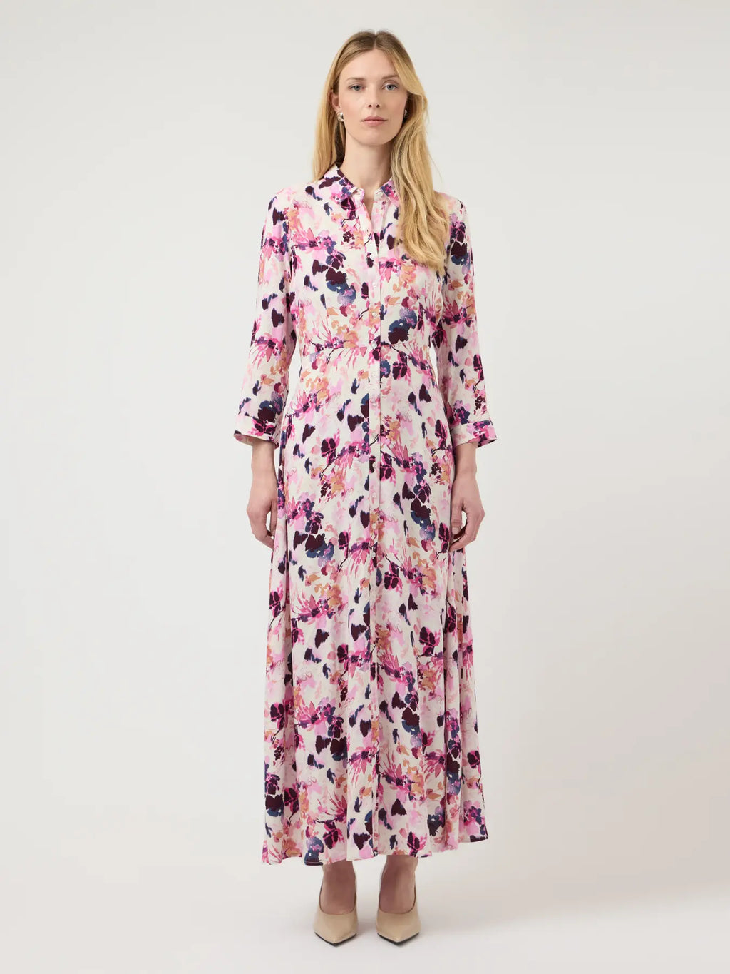 YASSAVANNA LONG SHIRT DRESS PRISTINE LYNN