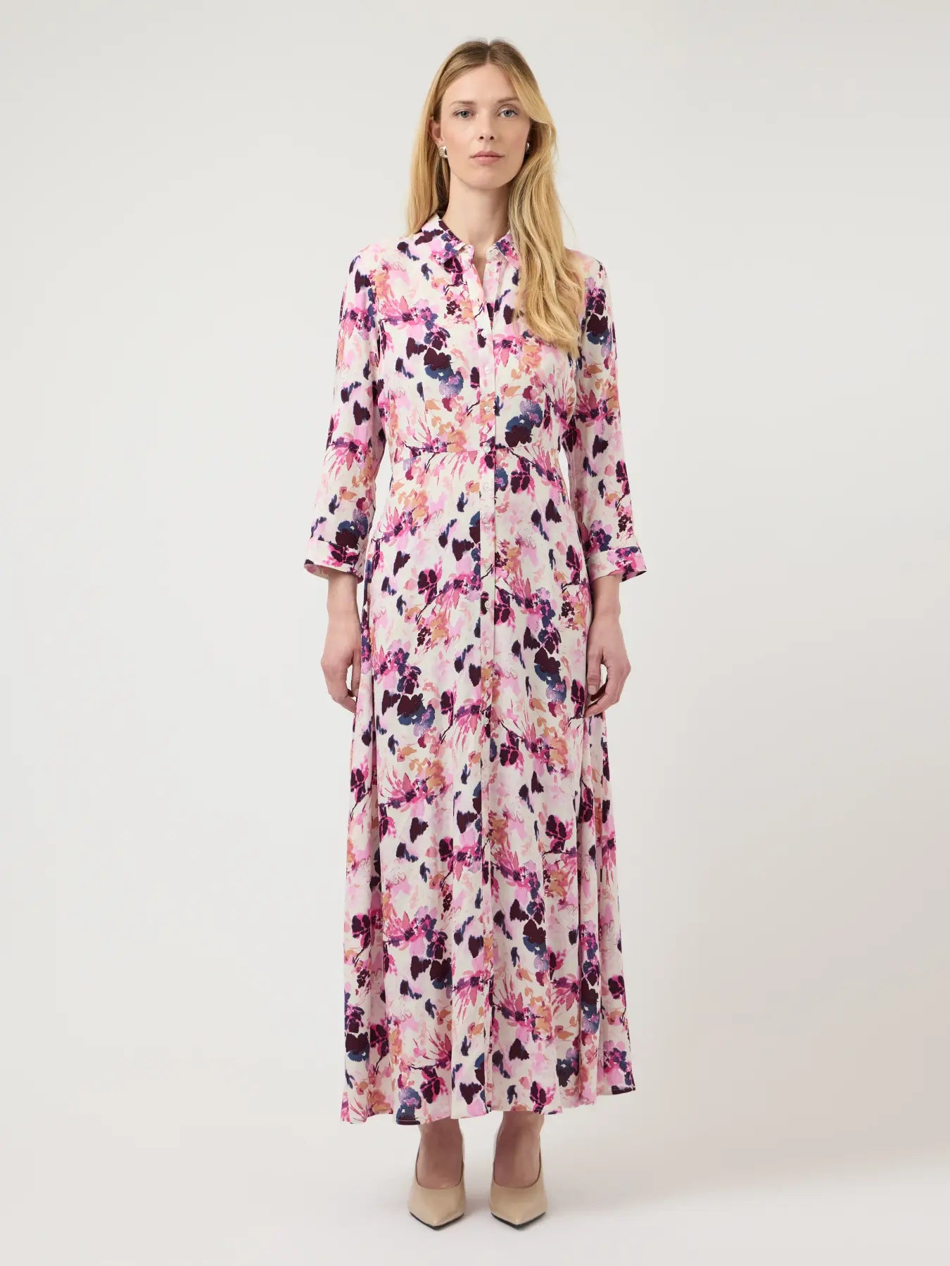 YASSAVANNA LONG SHIRT DRESS PRISTINE LYNN