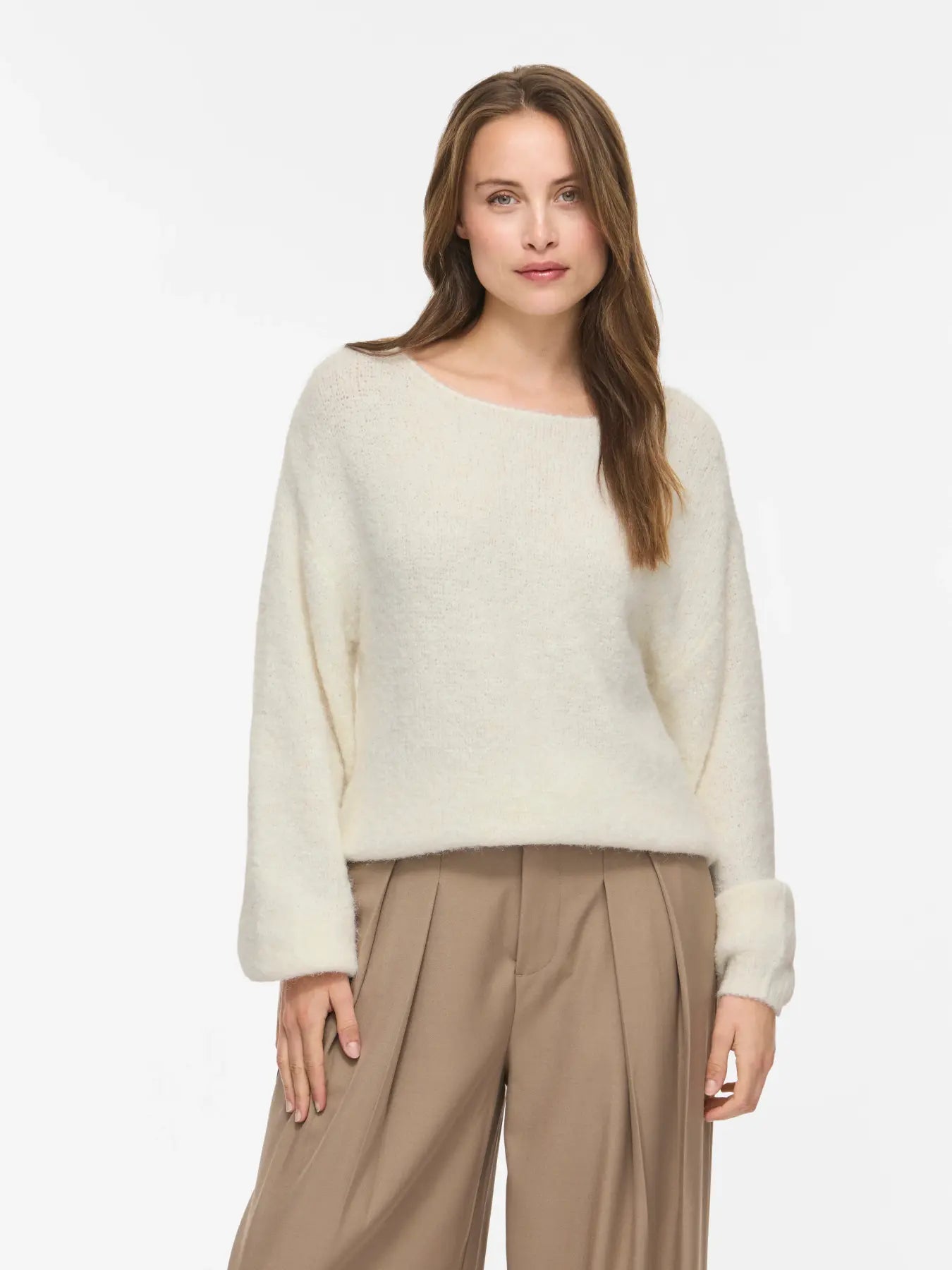 VIMARLEY L/S KNIT PULLOVER EGRET
