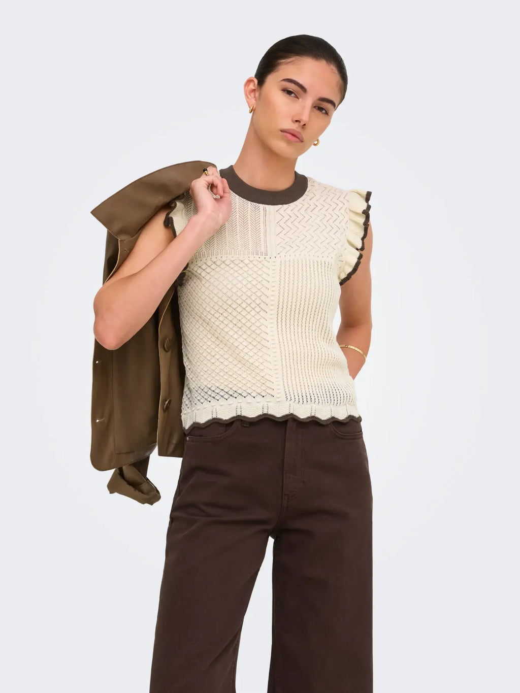 JDYVIOLET S/L FRILL PULLOVER