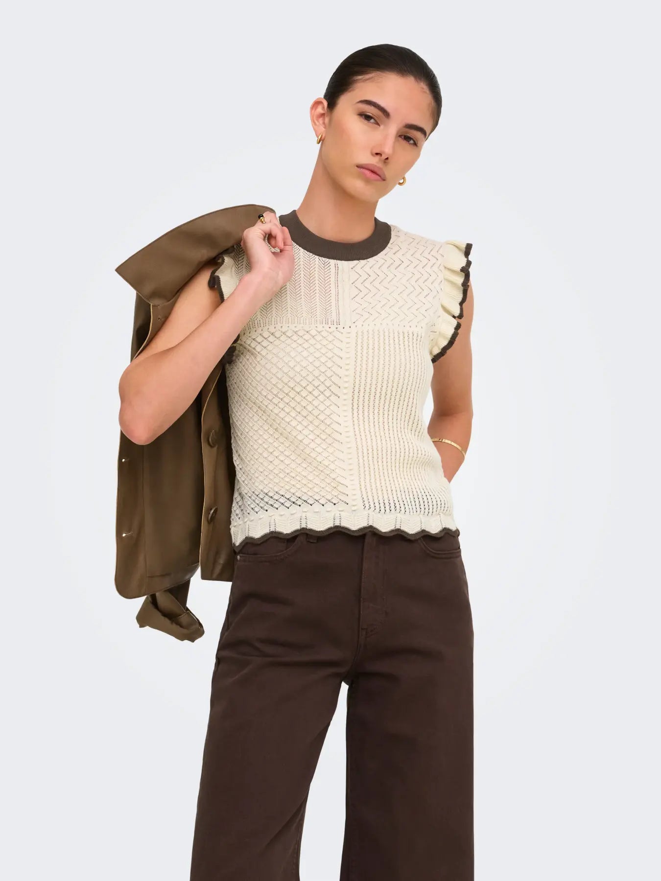 JDYVIOLET S/L FRILL PULLOVER