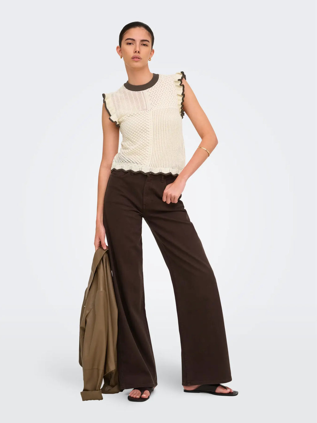 JDYVIOLET S/L FRILL PULLOVER
