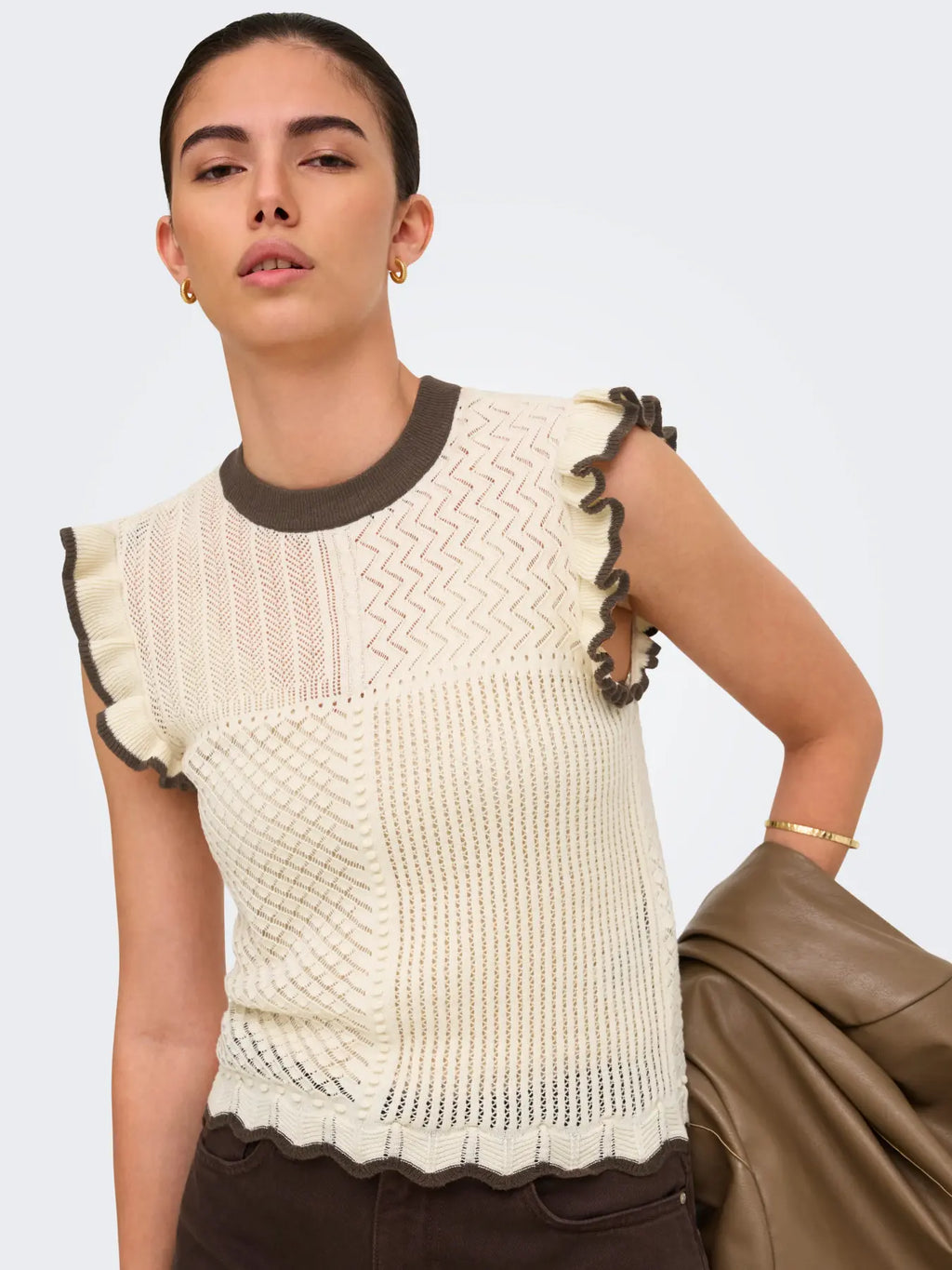 JDYVIOLET S/L FRILL PULLOVER