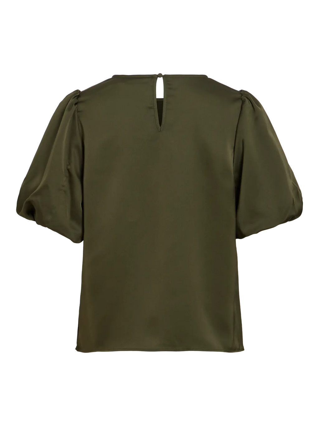 VIELLETTE 2/4 SATIN PUFF TOP FOREST NIGHT