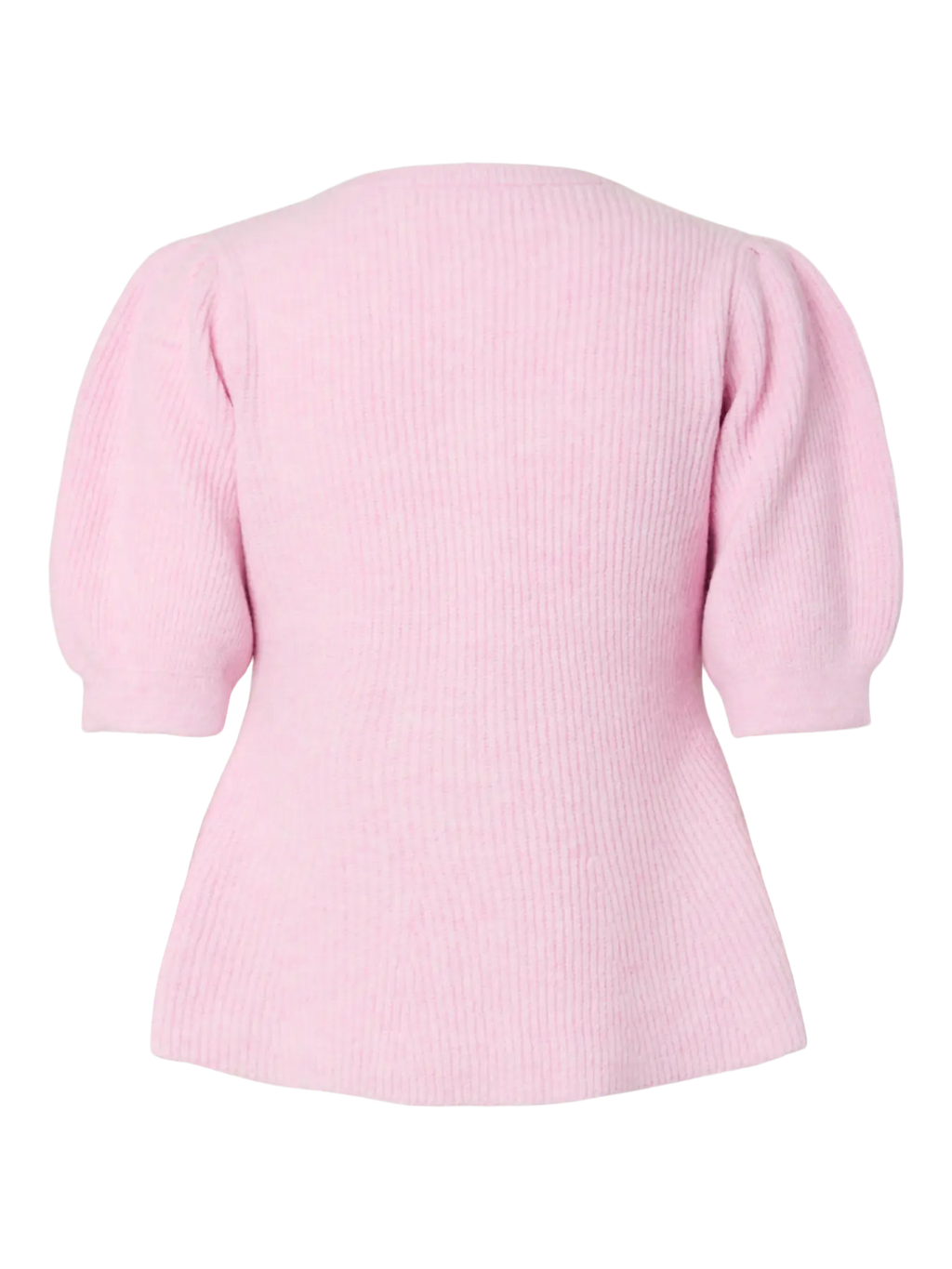 PCSILLY SS PUFF KNIT CARDIGAN PINK